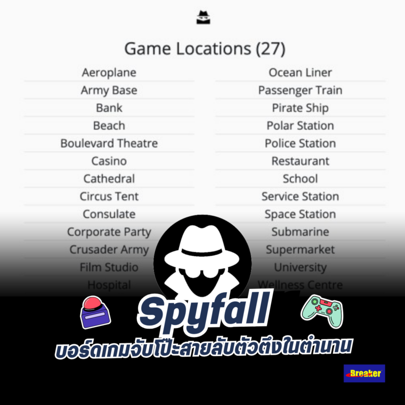 Spyfall บอร์ดเกมจับโป๊ะสายลับตัวตึงในตำนาน
